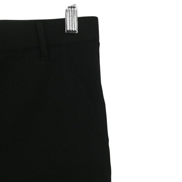 Quince Black Pull On Ponte Knit Straight Leg Pants Size M Petite Stretch - Picture 2 of 10